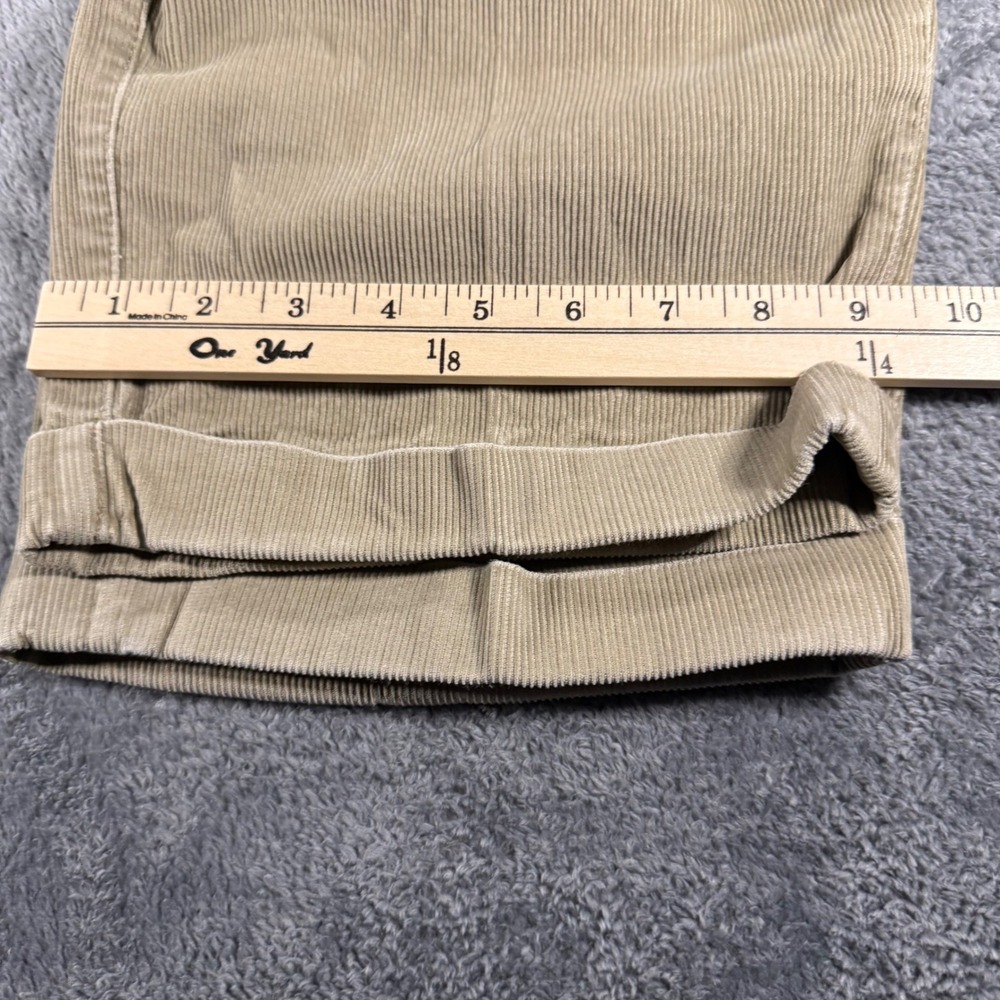 Nautica Rigger Y2K Corduroy Pants Mens 38x30 Tan Classic Fit Pleated Cuffed - Picture 7 of 8
